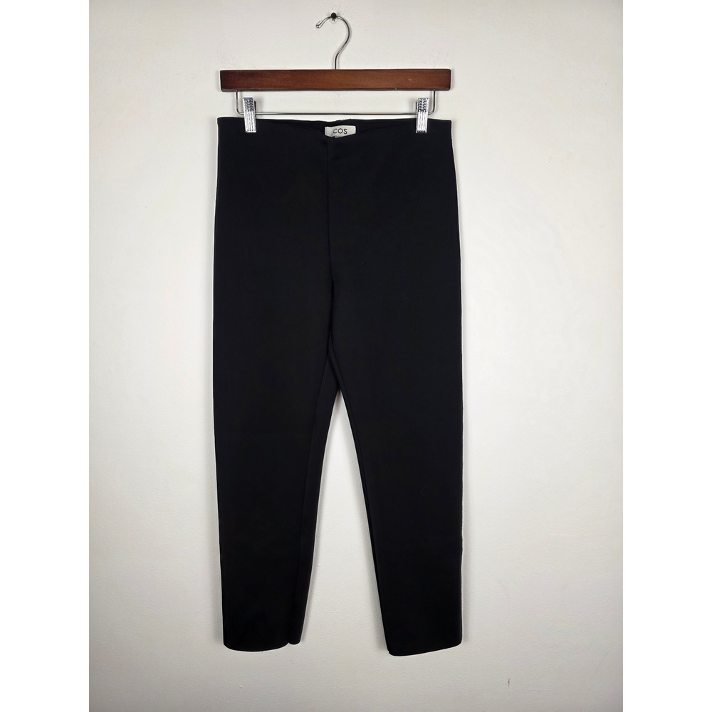COS Women's Black Stretch Scuba Cropped Pants Slim Fit Leggings Size Small
